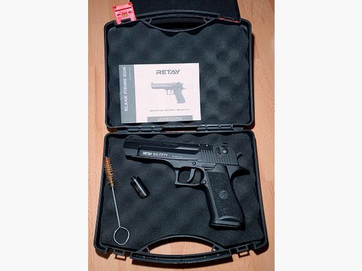 Retay Big Fifty pistola de fogueo 9mm P.A.K. niquelada (PTB 1074)
