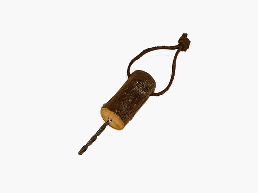 Wood hand drill natural