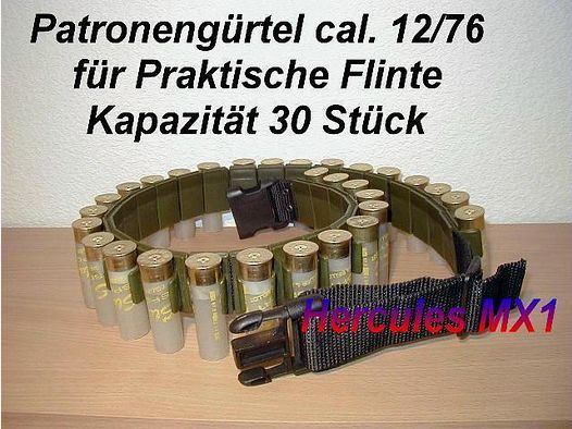 BDMP Schrotpatronengürtel Cal. 12/76 Praktische Flinte