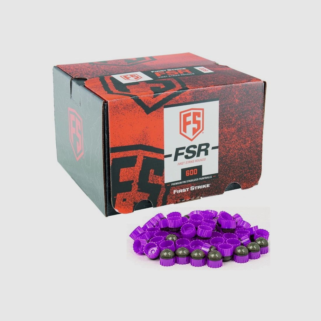 First Strike Paintballs 600 Schuss Box (grau / lila)