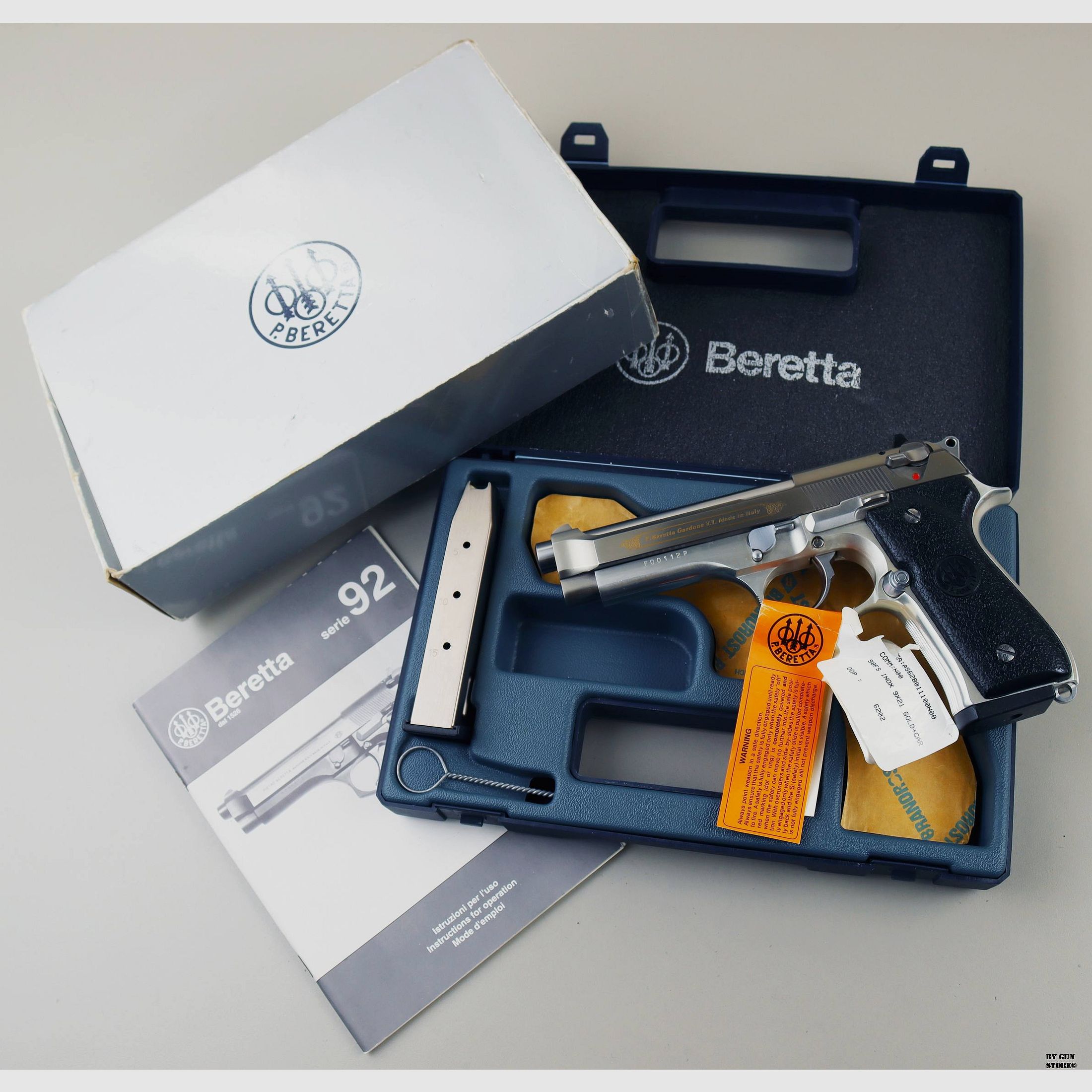 Pistole Beretta mod. 98 FS Edelstahl Golden cal. 9×21 matr. F00112P, Bild 13 von 15