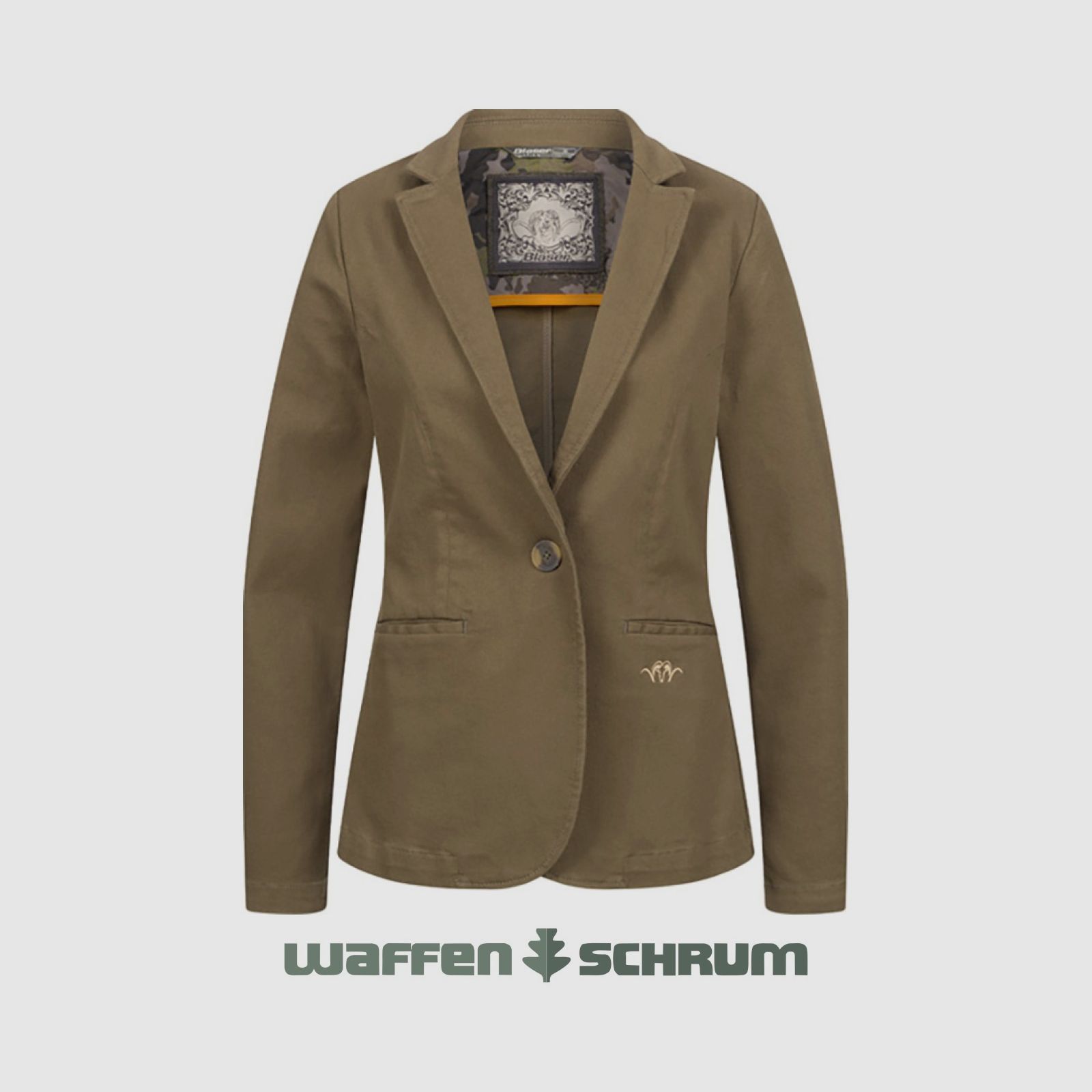 Blaser Jacke Marie Denim Stretch Dunkel Oliv