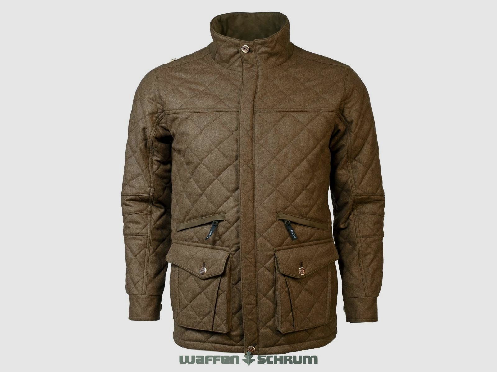 Giacca trapuntata in loden marrone