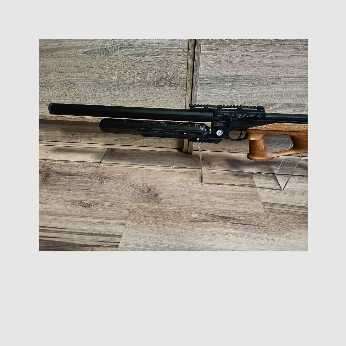 Carabina de aire PCP AIRGUN TECHNOLOGY URAGAN 3 – cañón de 700 mm – Nogal, imagen 5 de 5