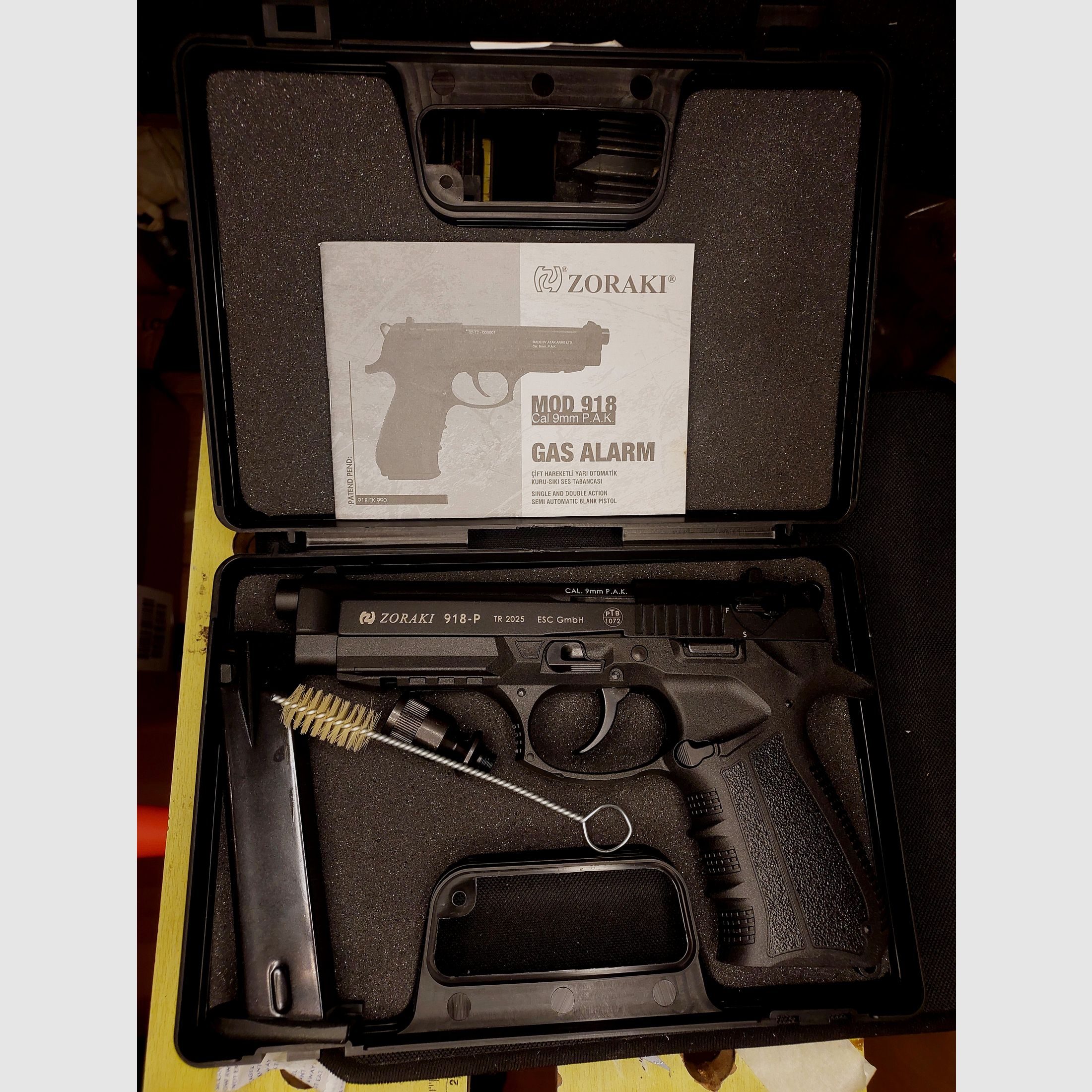 Zoraki 918 -P 9mm P.A.K. blued (PTB 1072) as new Z 918