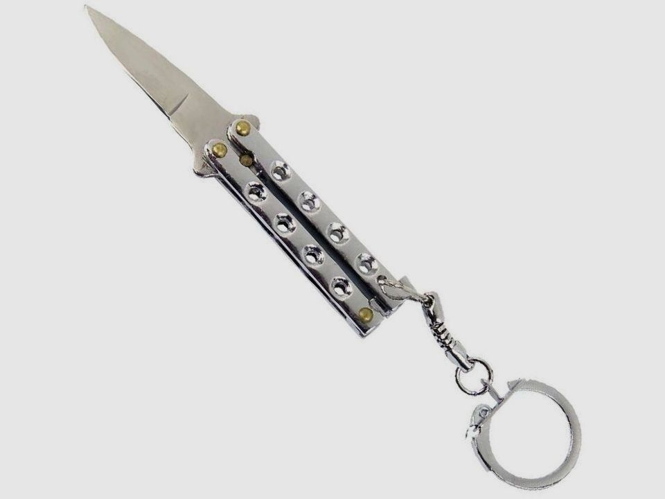 Mini-Butterfly legal plateado, llavero