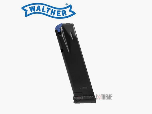 Cargador WALTHER Pdp Full Size SF/Poly 18+2 Tiros Cal. 9x19 con Extensión de Aluminio Negra
