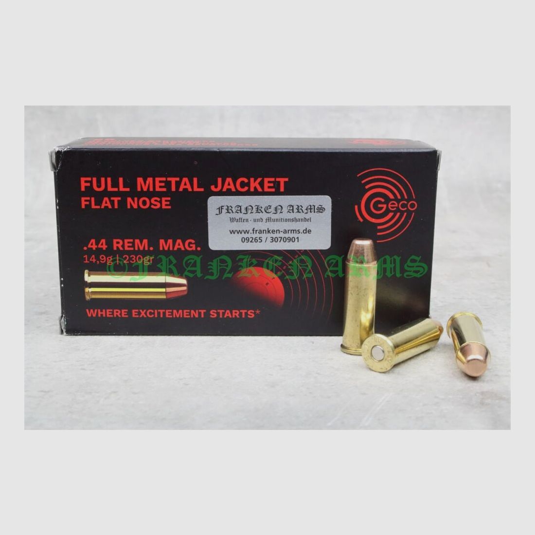 GECO .44 Mag. VM-FK 230gr. 14,9g 50 Stück Staffelpreise