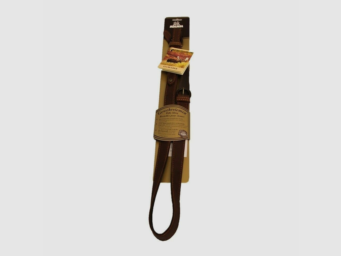 Albrecht Kind GmbH elk leather rifle sling, water-repellent, hand-sewn