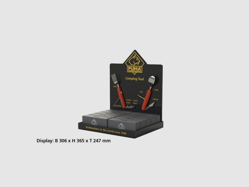 Thekendisplay / Aufsteller PUMA TEC camping tool + 20 Tools