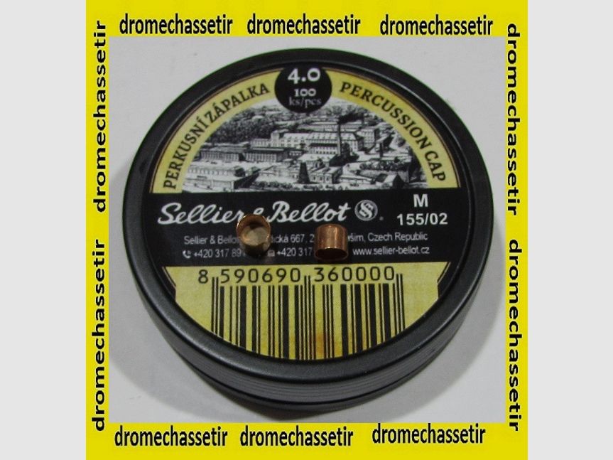 Doos van 100 zwartpoeder ontstekers Sellier & Bellot 22830