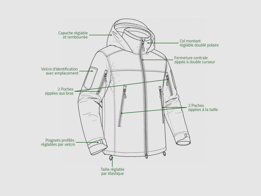 Parka Hardshell XMF 200 A10® Herren - Wasserfest Braun, Bild 2 von 6