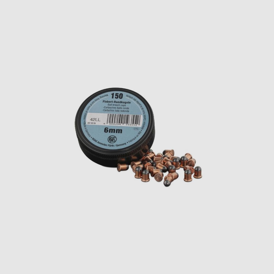 Cartouches RWS Flobert 6mm balle ronde, image 1 sur 2