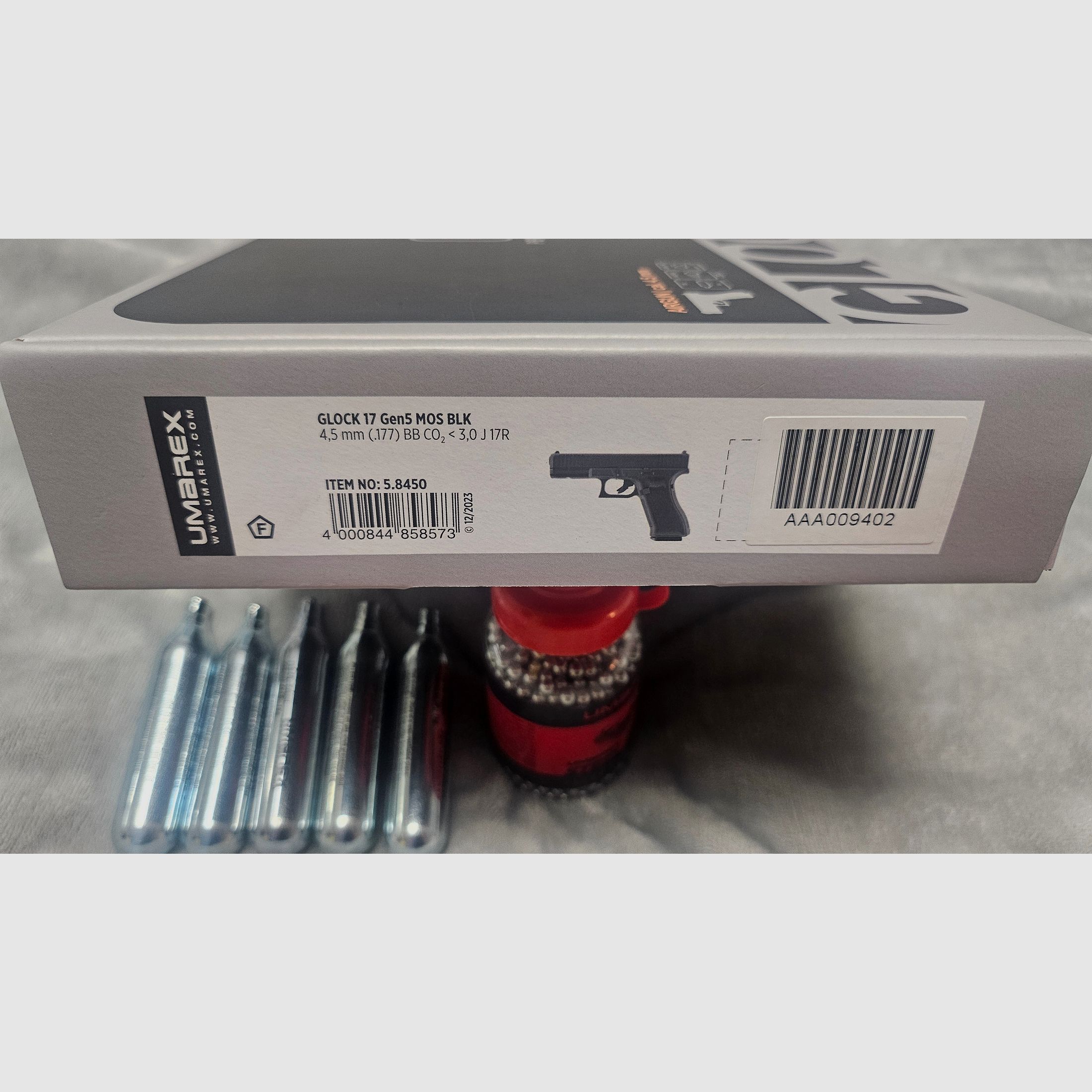 Glock 17 Gen5 MOS Co2-Pistole Kaliber 4,5 mm Stahl BB Blowback