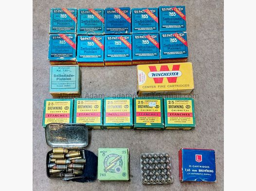 DWM FN Winchester etc. Collection de munitions de différents fabricants