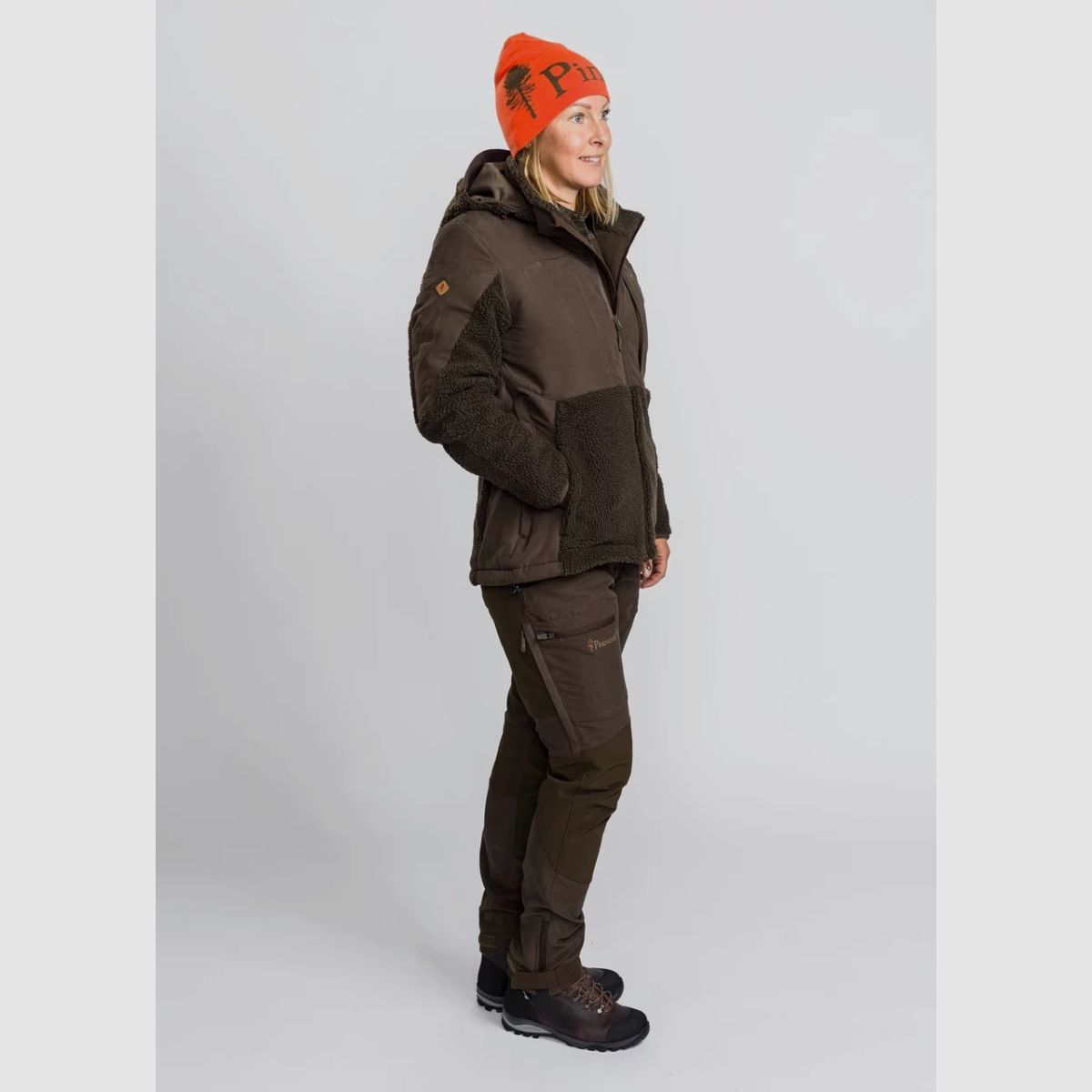 PANTALONES DE MUJER PINEWOOD Caza Caribú Suede Marrón/ Verde Oliva Oscuro