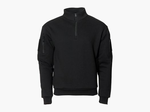 Mil-Tec Mil-Tec Tactical Sweatshirt mit Zipper schwarz