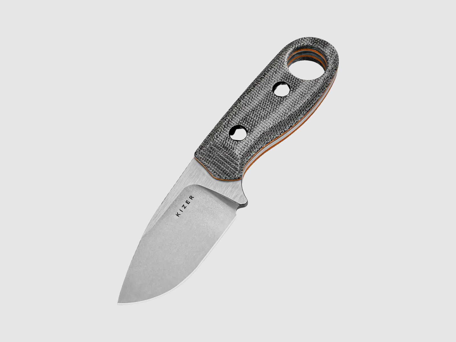 Kizer Beaver Nitro-V Black Micarta & Orange G10