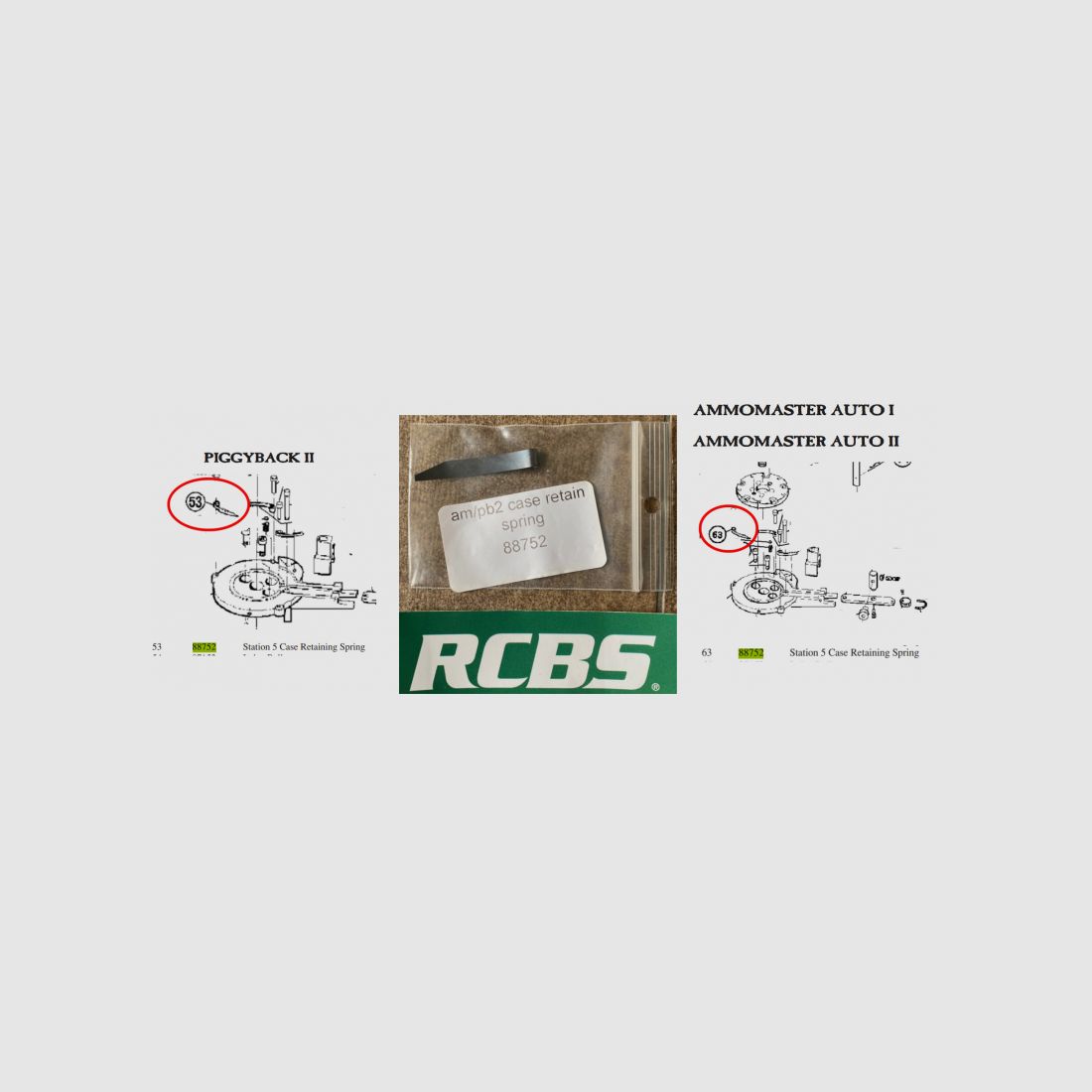 RCBS Case retainspring für Piggyback II u. Ammomaster