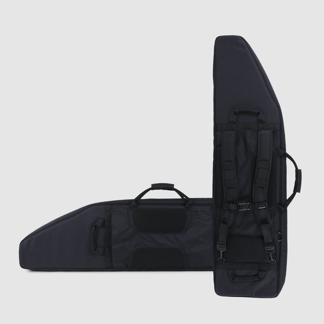 Winter Waffentasche Olympic 130 cm – Laser-Cut MOLLE, Shockcord, Rucksacktragesystem, 1000D Nylon (Night)