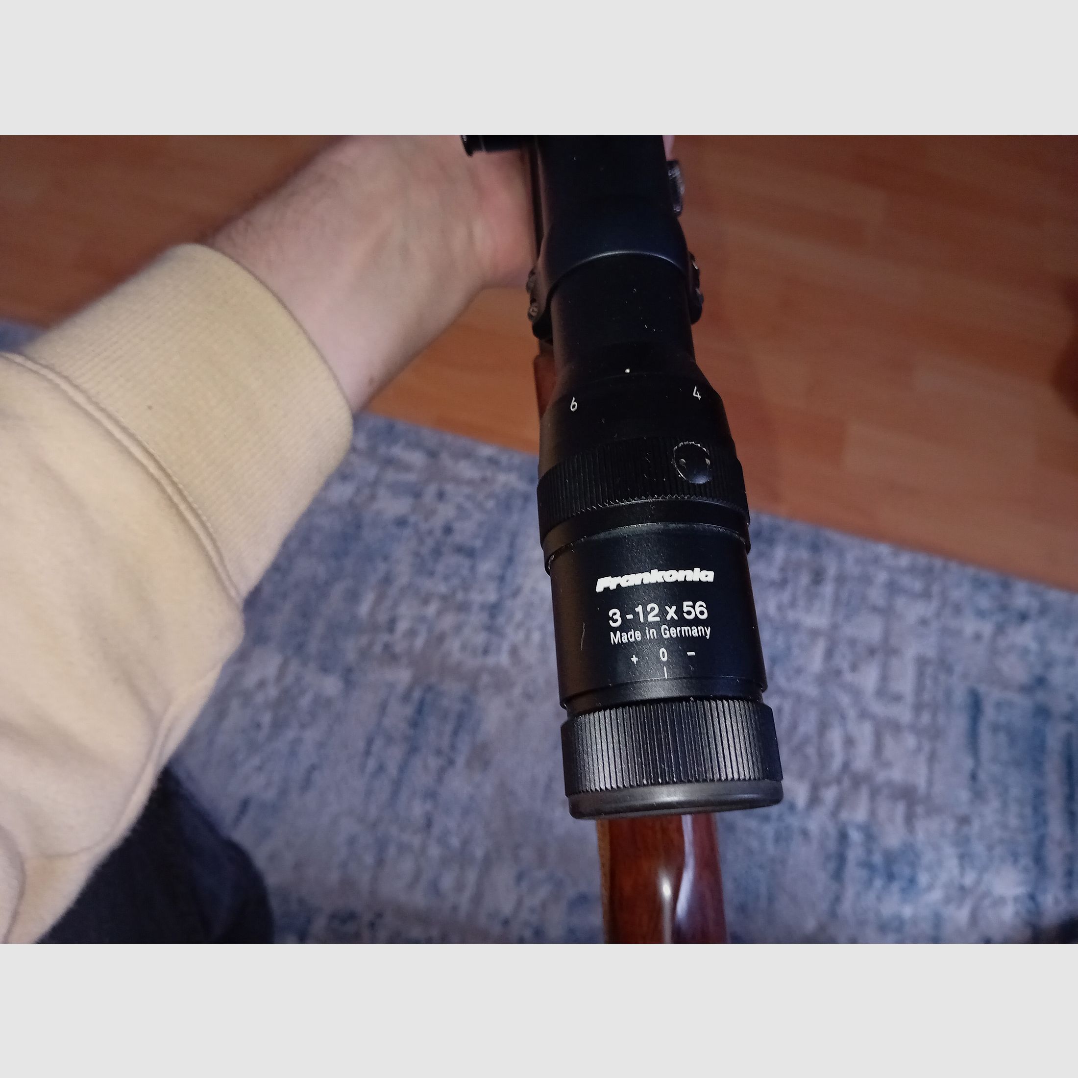 Double-barreled rifle Brünner Mod. 5022 cal 12/70, 7x57R, E-barrel Keppeler cal. 5.6x52R + ZF Frankonia (Docter) 3-12×56 illuminated reticle 4 with dot