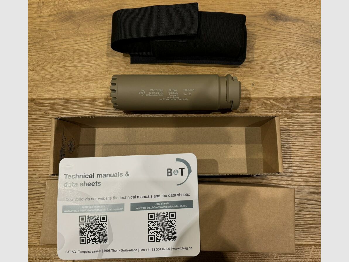 B&T AG (Brügger et Thomet) RBS Silencieux SQD™ Compact FDE