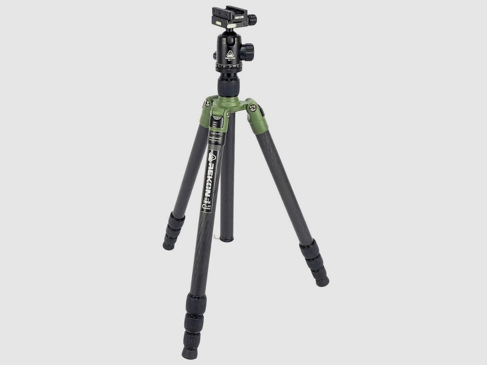 REKON CT-1 Zielstock Carbon Kohlefaser Stativ BH1 Kugelkopf RTA1 Picatinny zu Arca-Schweizer Halterung HOG Sattelhalterung Tripod