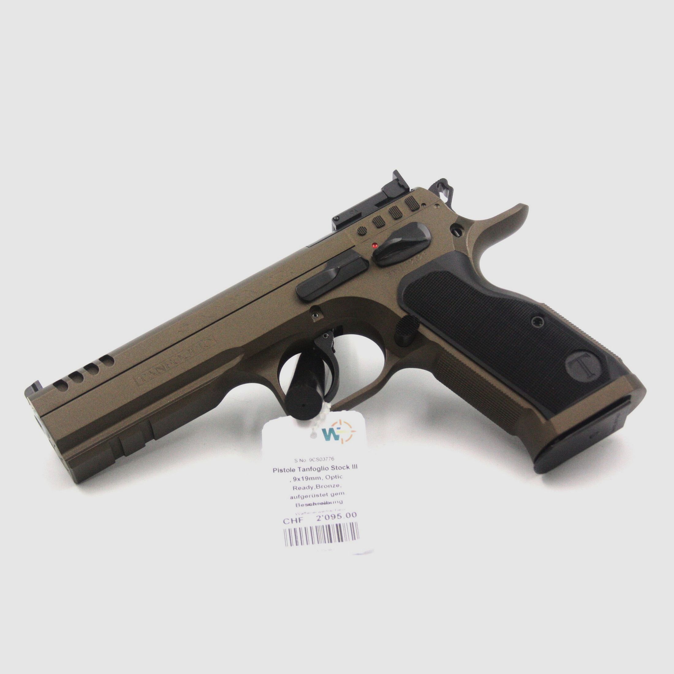 Pistole Tanfoglio Stock III, Bronze, aufgerüstet, 9×19, DA/SA, Optic Ready, Bild 1 von 2