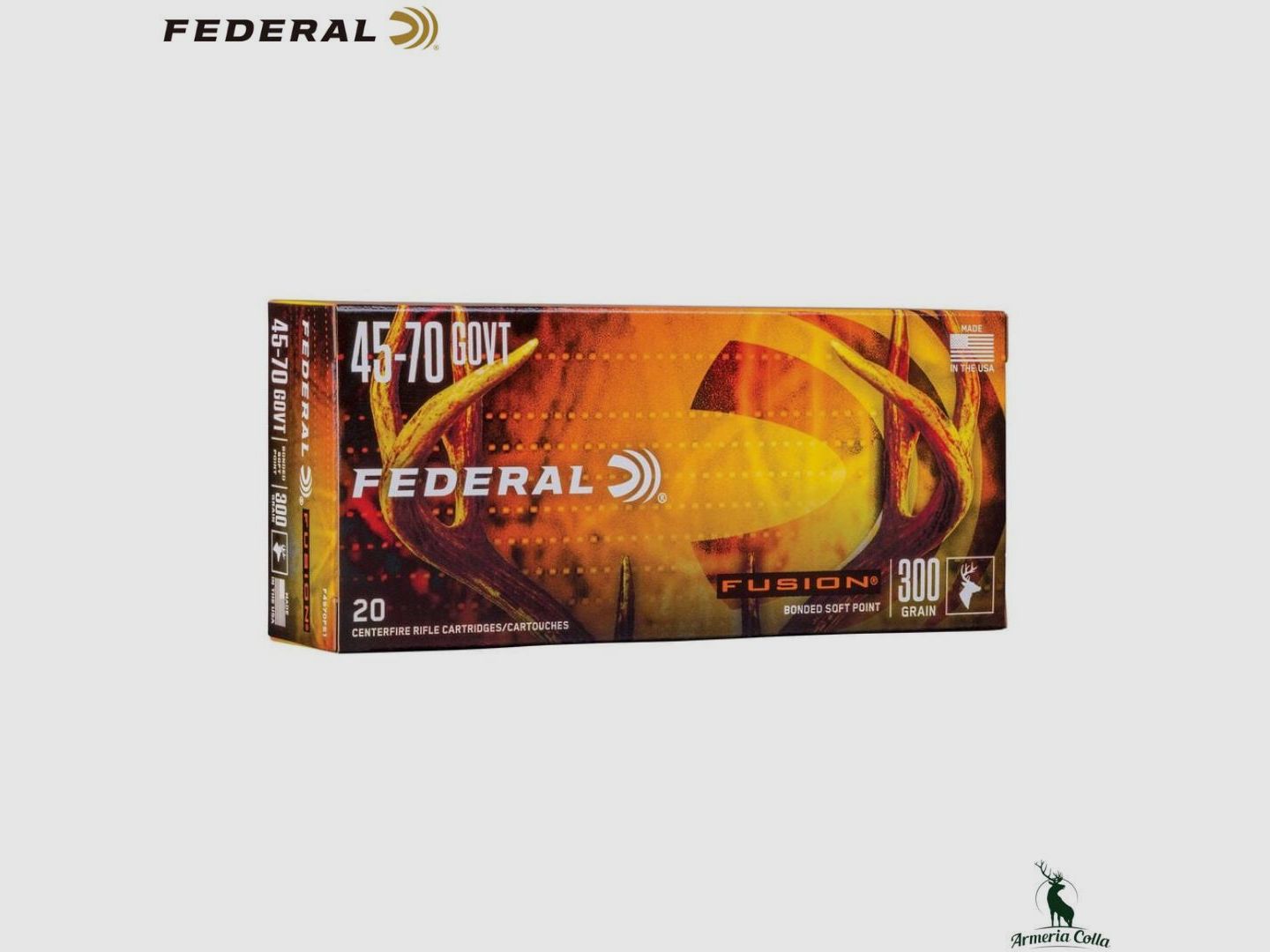 Federal Munizioni Fusion SP cal. .45-70 Govt. 300gr. cod. F4570FS1