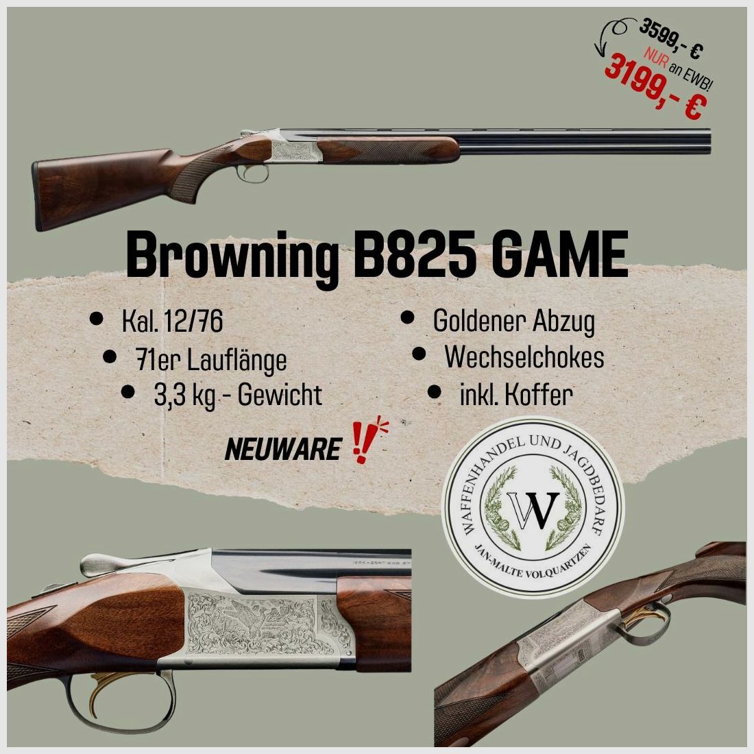 Browning B825 Game 12/76