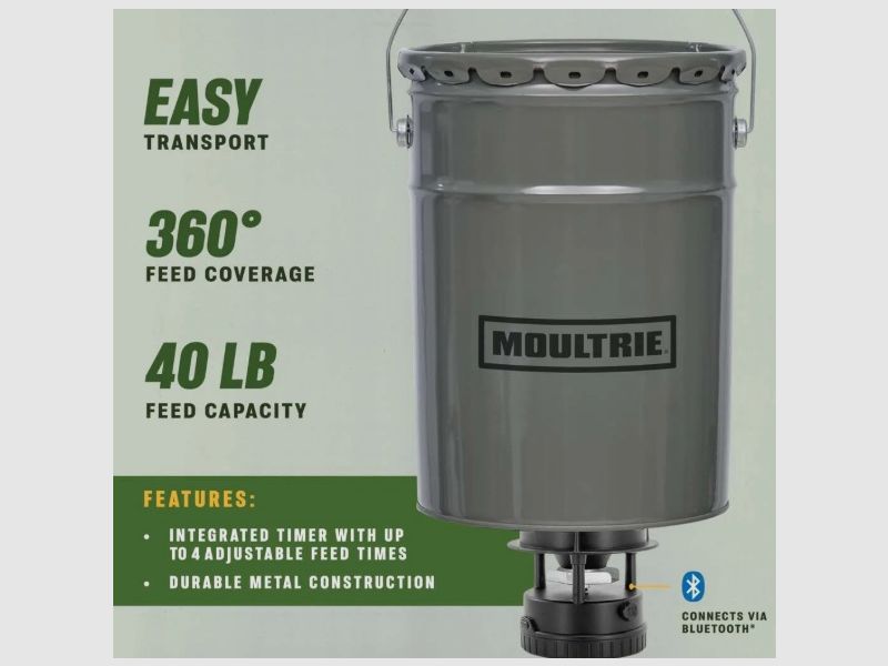 Moultrie distributore di mangime ALL-IN-ONE II con bidone da 24 litri, immagine 1 di 12
