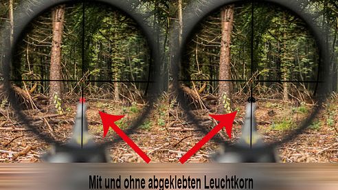 Leuchtkorn abkleben