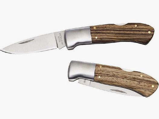 Taschenmesser Stahlbacken Zebraholz, 440 §42a konform legal führen