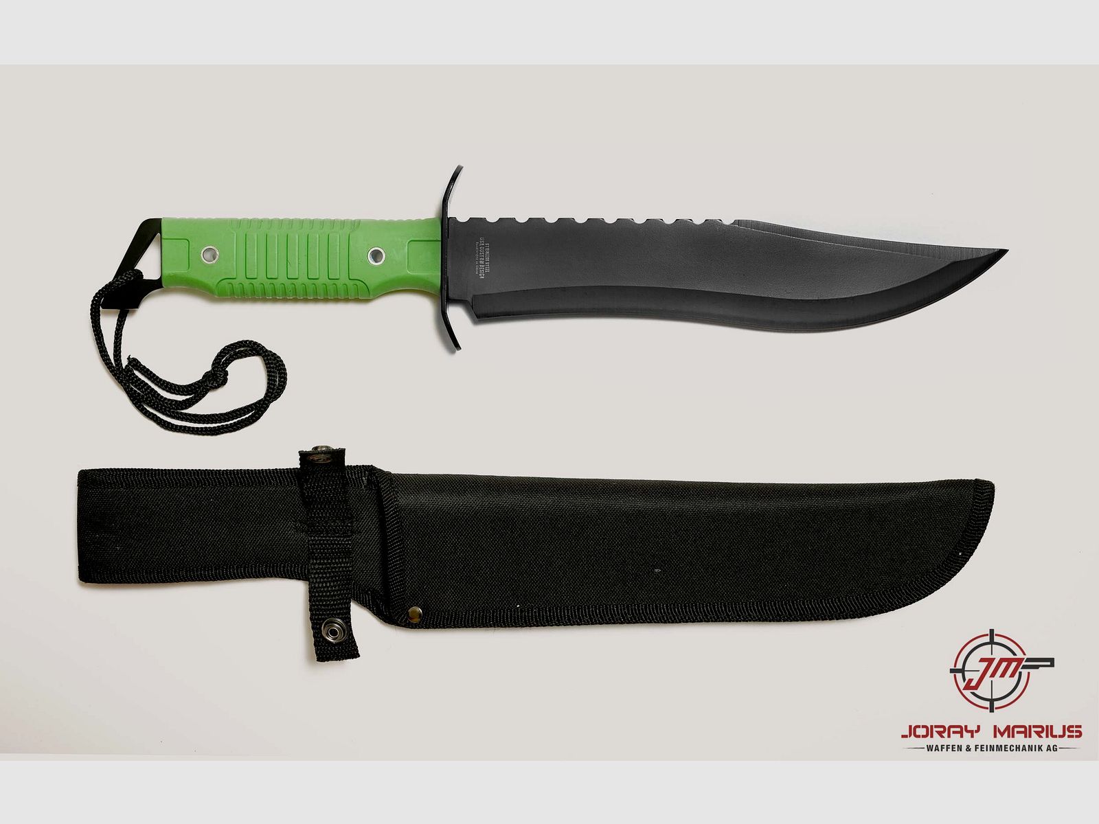 Large fixed blade knife with sheath