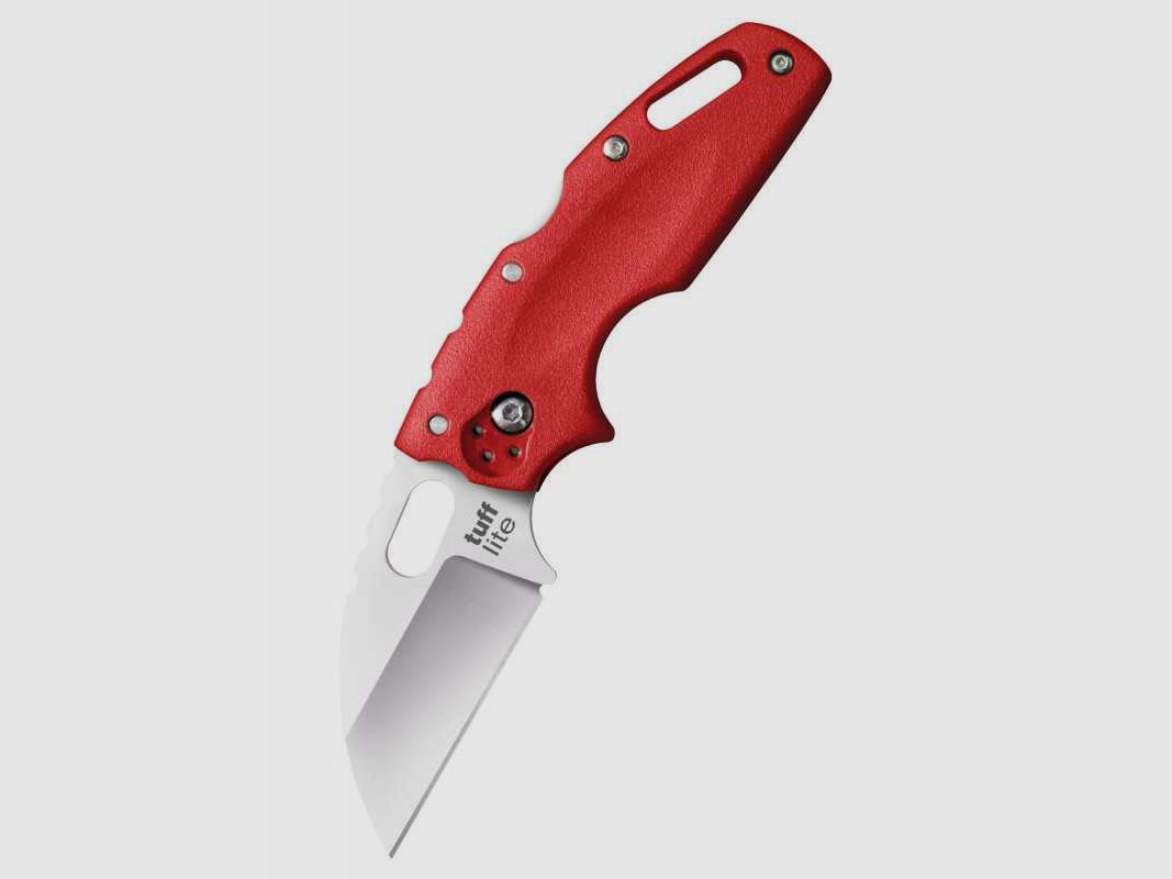 Cold Steel Tuff Lite Taschenmesser, Glatte Schneide, Rot