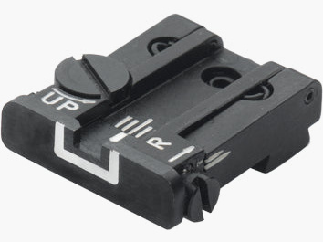 LPA TPU32GL18 mira micrométrica ajustable para pistolas Glock – Contorno Blanco