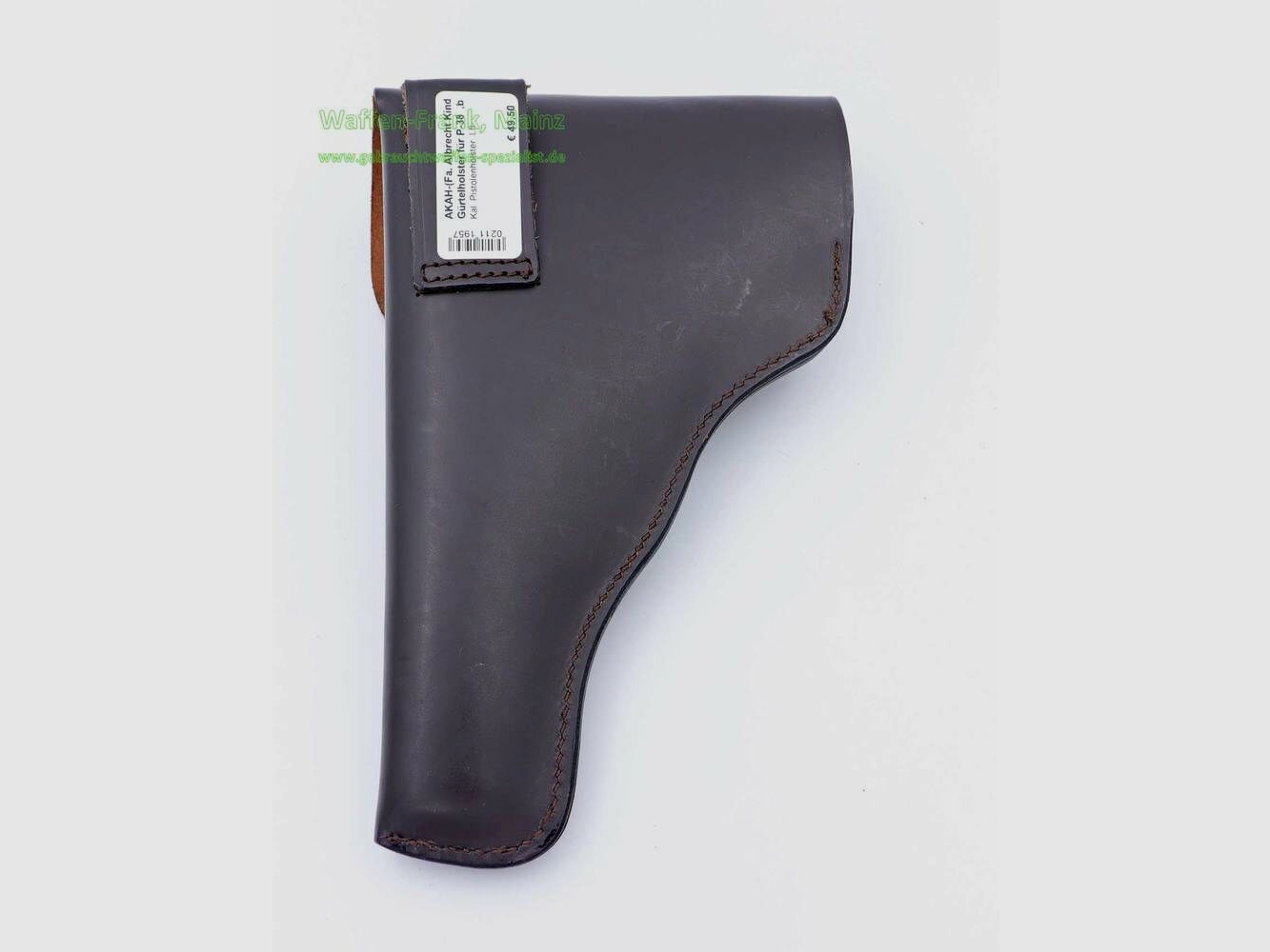 AKAH (Fa. Albrecht Kind) riemholster voor P-38, bruin pistoolholster