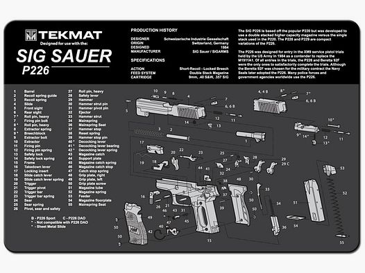 Unterlegmatte Sig P226