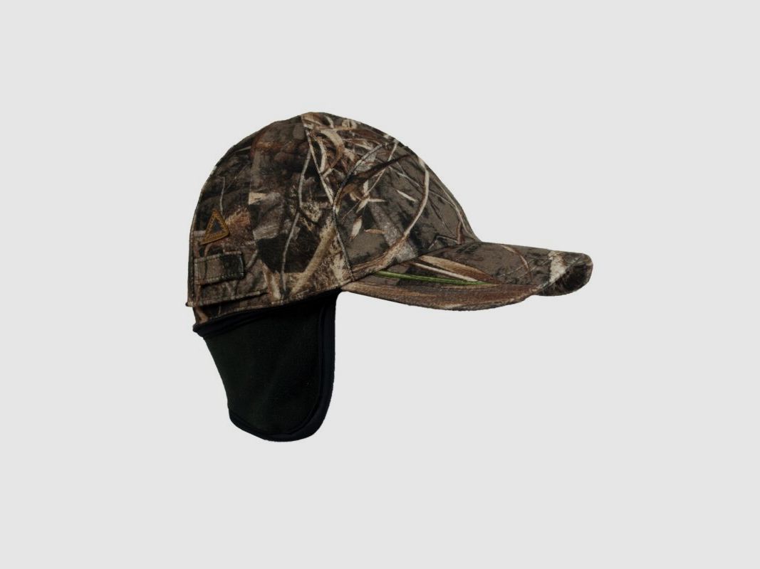 Hubertus Jagdkappe Camouflage mit klappbarem Signalteil
