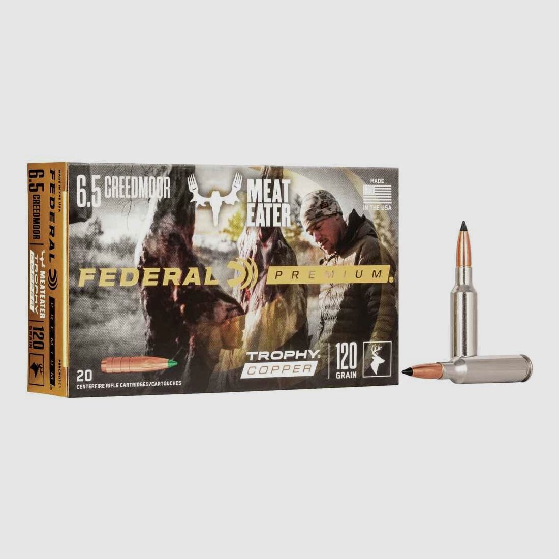 6,5 Creedmoor V-Shok Trophy Copper 7,8g/120grs. Federal Ammunition