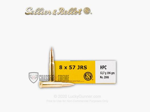 20 cartuchos S&B cal 8×57 JRS 196gr HPC