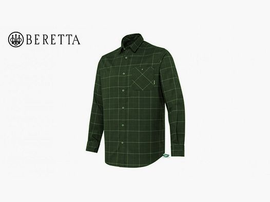 BERETTA Shirt Jargo checkered green and orange LU981