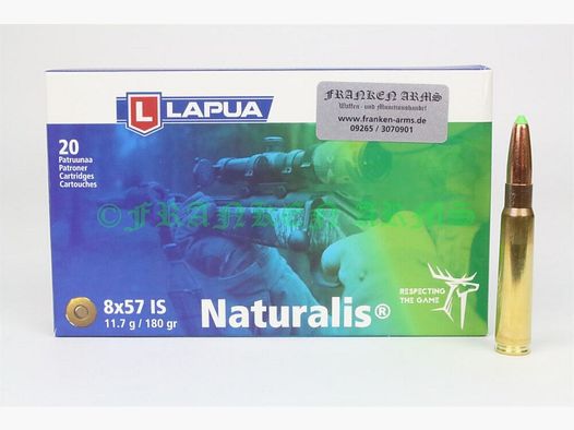 Lapua Naturalis 8x57IS 180gr. 11.7g 20 pieces quantity discount