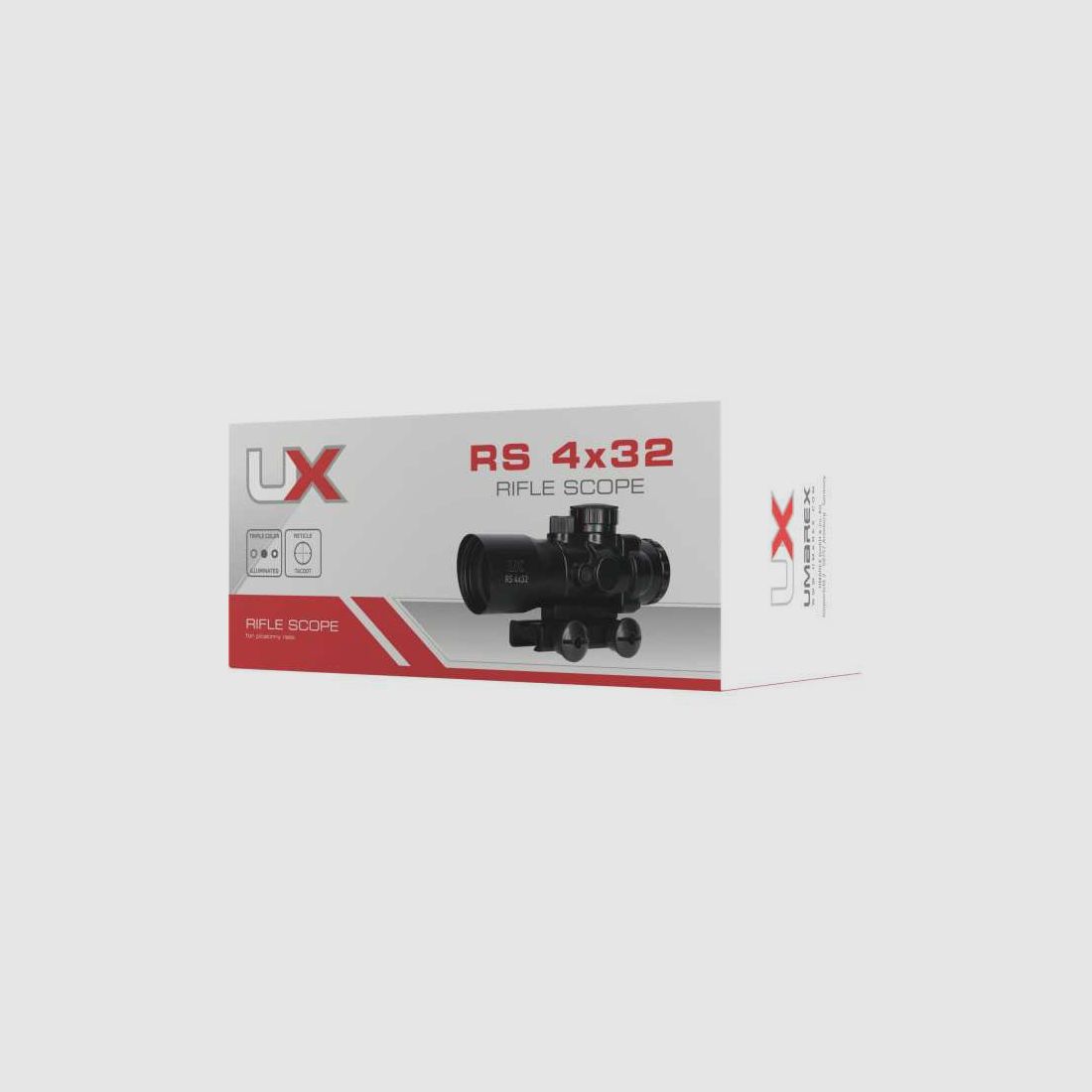 Umarex UX RS 4x32 TC-CI Zielfernrohr inkl. Picatinny-Montage und Flip-Up-Cover