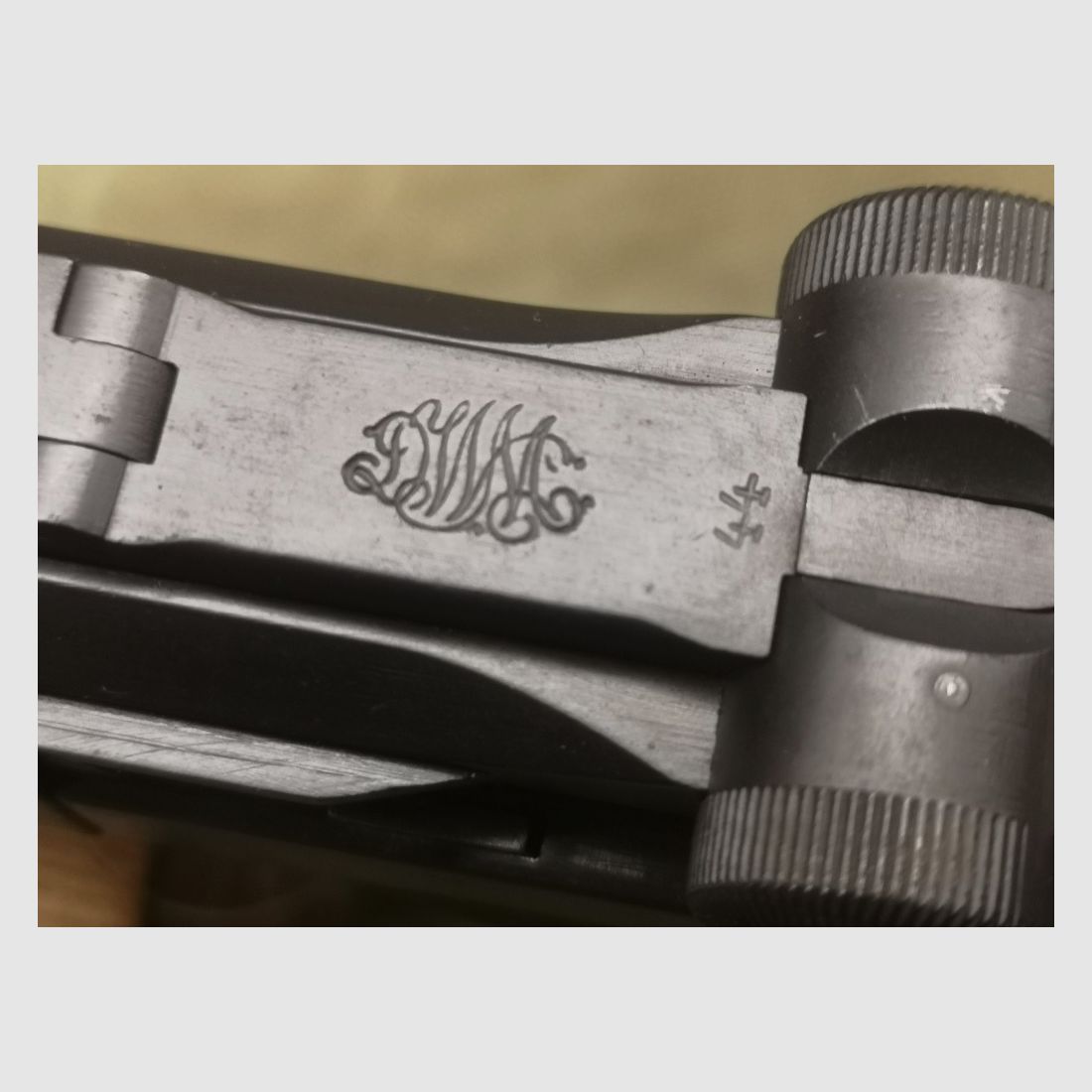 Pistole Luger 08  DWM 1912 Nummerngleich Truppenstempel