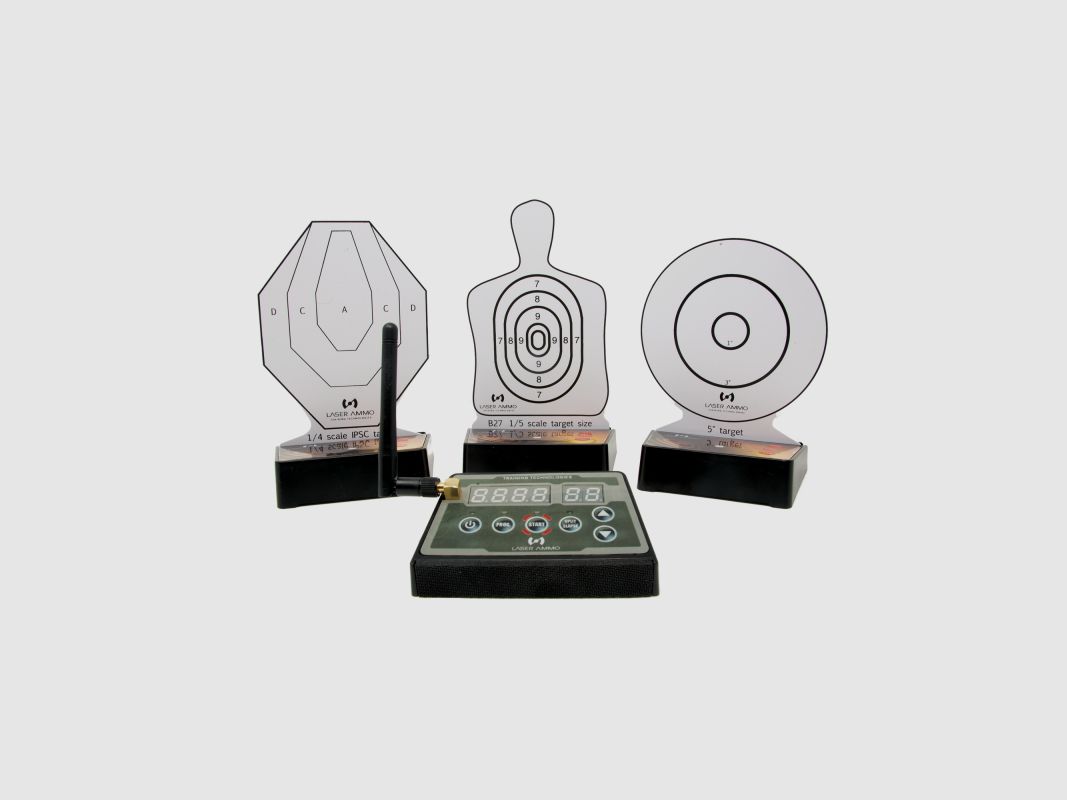 LASER AMMO - Interactief Multi-Target Trainingssysteem - Combo Pakket van 3 met Systeemcontroller