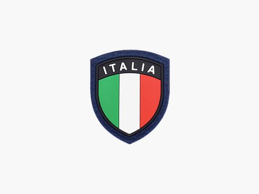 Parche Scudetto Italia en goma fondo azul