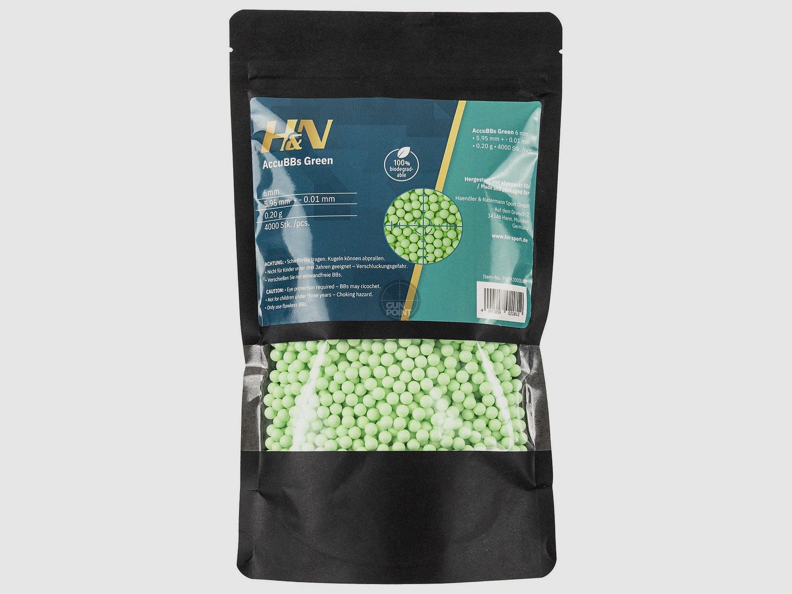 H&N Sport AccuBBs Green - 0,20g - 4000 Stk. Bio
