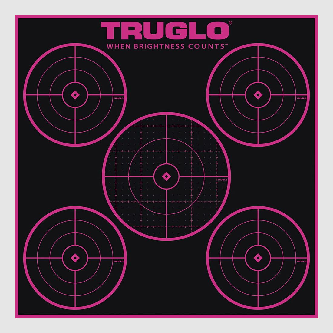 TRUGLO TARGET 5 - BULL 12X12 6PK - cibles de tir