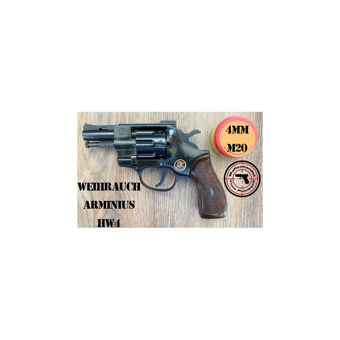Revolver  Weihrauch Arminius HW4  im Kaliber 4mmM20 - erwerbscheinpflichtig, aber bedürfnisfrei!